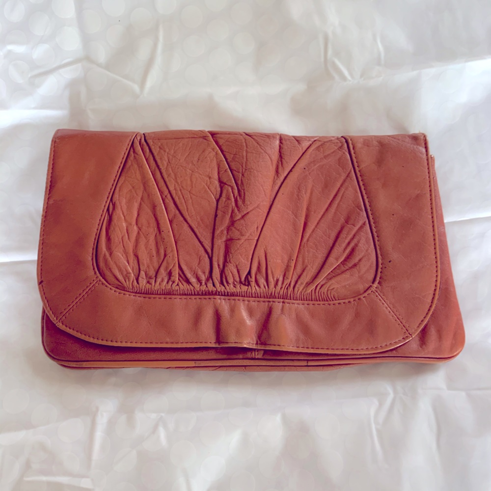 Vintage blown leather clutch